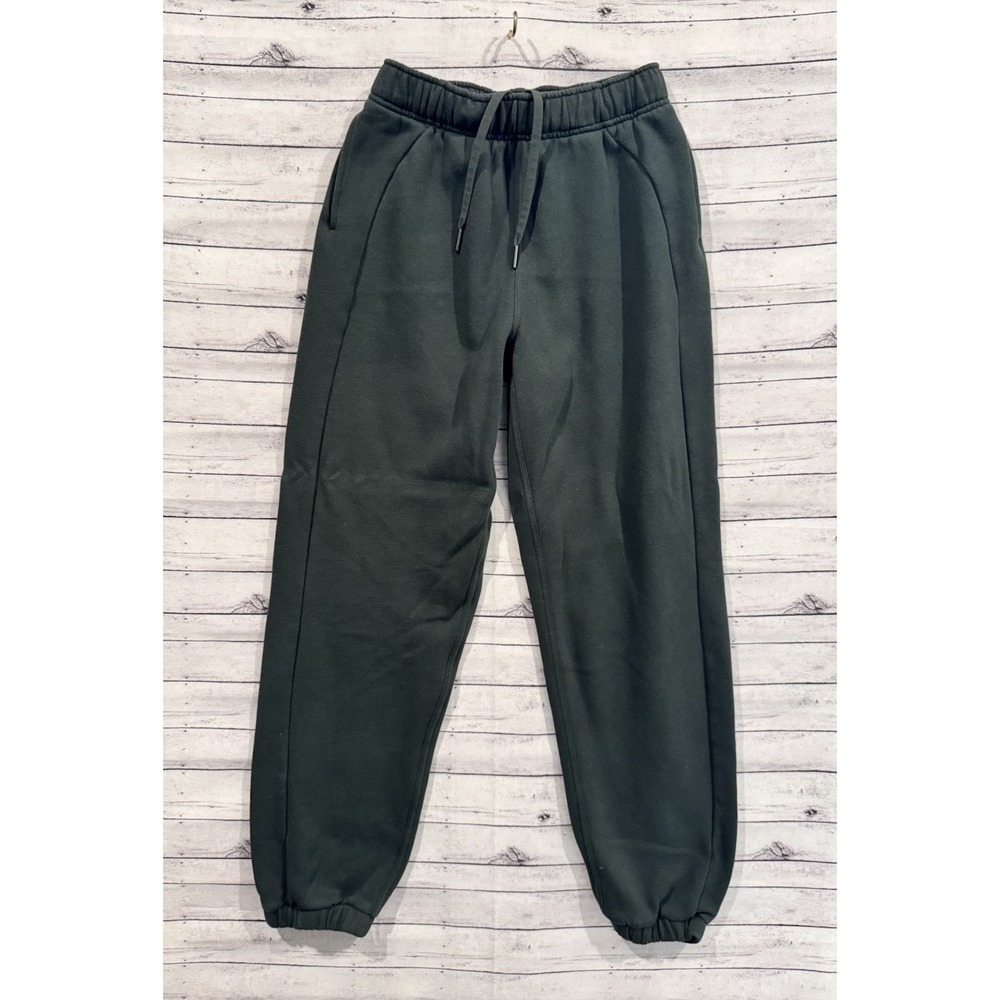 Lululemon Scuba Jogger Womens Size XXS Green Fleece High Rise Sweatpants
